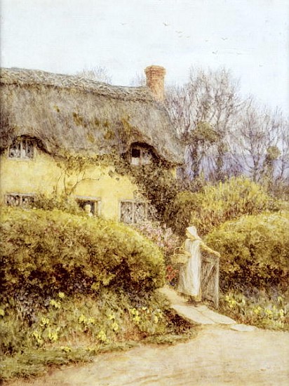 Cottage near Freshwater van Helen Allingham