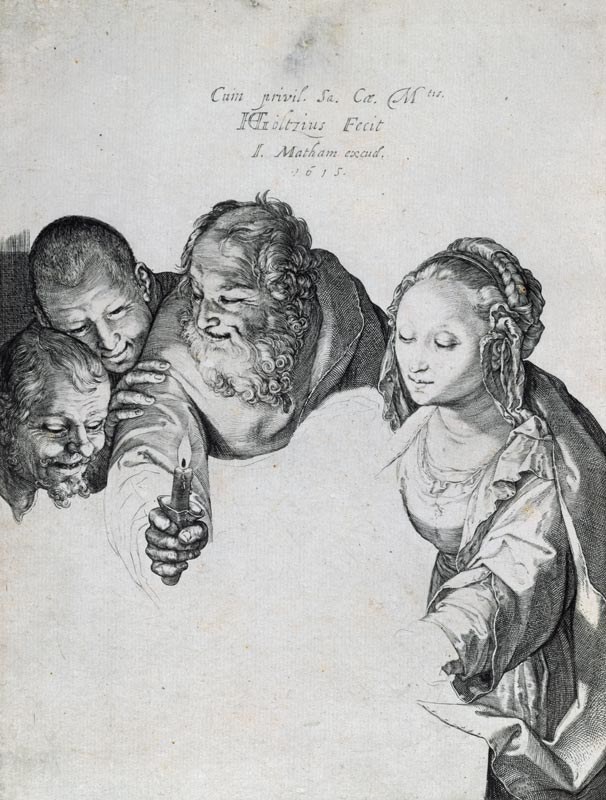 H.Goltzius, Anbetung der Koenige, 1615 van Hendrick Goltzius