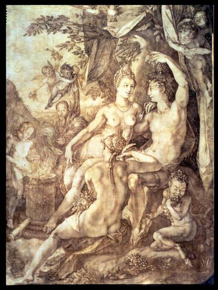 Bacchus, Venus and Ceres van Hendrick Goltzius