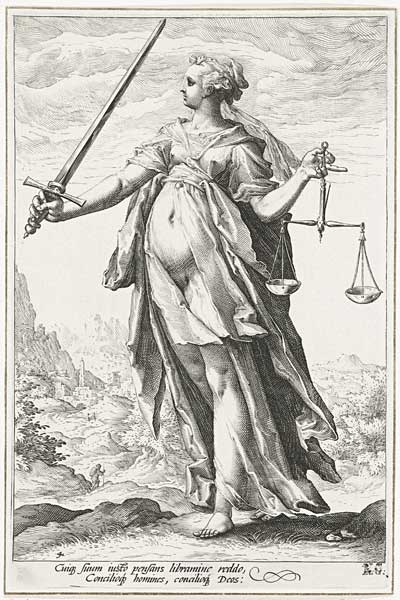 Fairness (Justice) van Hendrick Goltzius