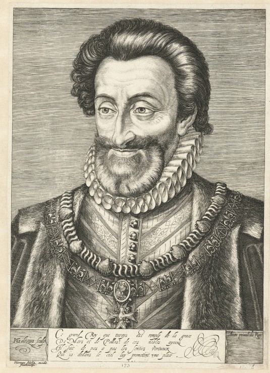 Portrait of King Henry IV of France van Hendrick Goltzius