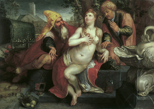 H.Goltzius, Susanna und die Alten van Hendrick Goltzius