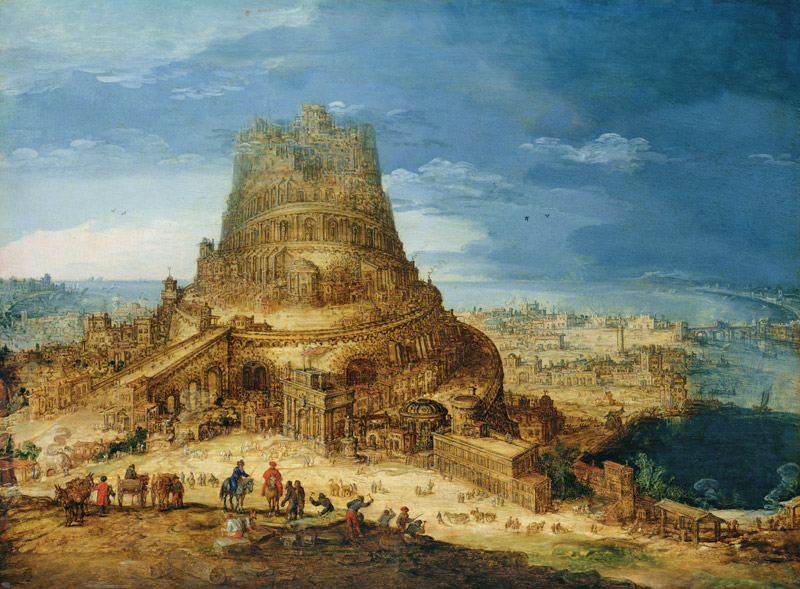 The Building of the Tower of Babel van Hendrick van Cleve