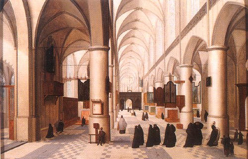 Kircheninneres mit Taufszene van Hendrick van Steenwijck d. Ä.