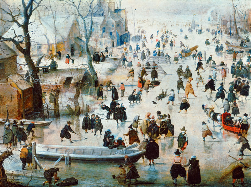 Winter Games  (detail of 186452) van Hendrik Averkamp