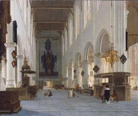 The Interior of the Oude Kerk in Delft