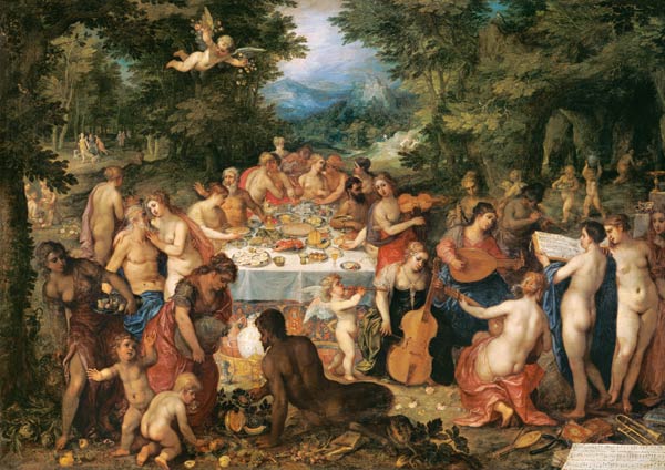 The Banquet of the Gods van Hendrik van the Elder Balen