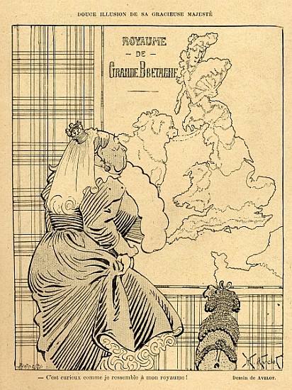 Cartoon of Queen Victoria, from ''Le Rire'', 22nd April 1899 van Henri Avelot