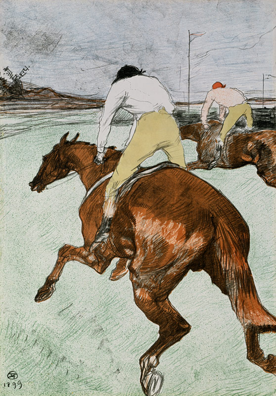 Der Jockey. van Henri de Toulouse-Lautrec