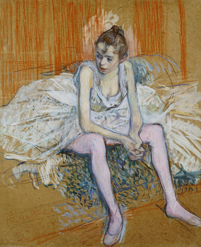 Seated Dancer van Henri de Toulouse-Lautrec