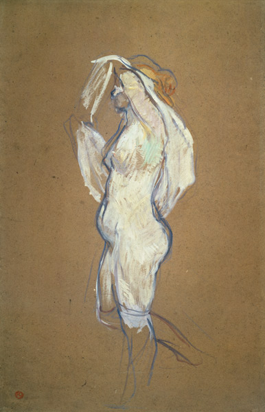 Woman Lifting her Shirt van Henri de Toulouse-Lautrec