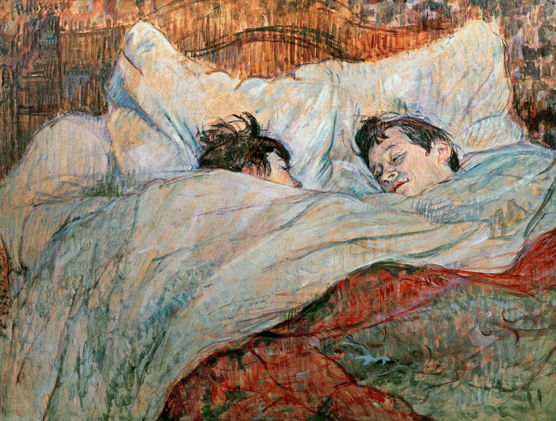 Twee meisjes in bed- van Henri de Toulouse-Lautrec