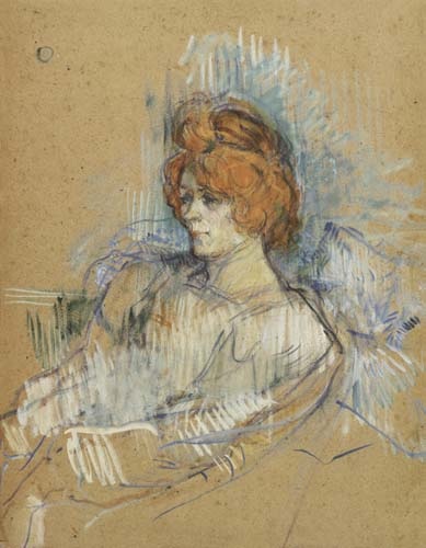 Bildnis einer Dame van Henri de Toulouse-Lautrec