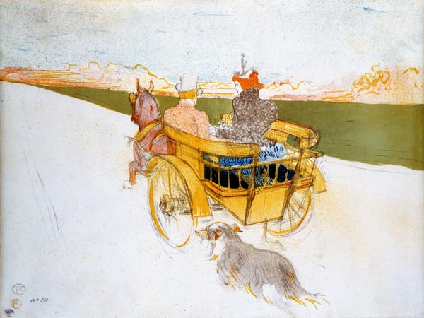 A Ride in the Country, or the English Trap  and van Henri de Toulouse-Lautrec
