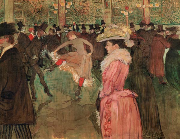 Tanz im Moulin Rouge van Henri de Toulouse-Lautrec