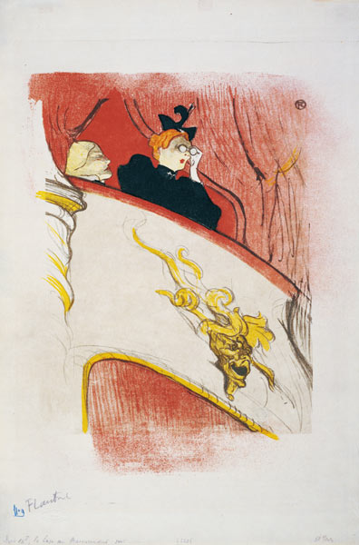 Die Loge mit der goldenen Maske (La loge au masceron doré) van Henri de Toulouse-Lautrec