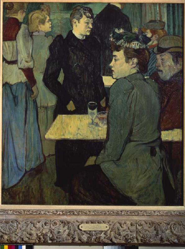 Eine Ecke im Moulin de la Galette van Henri de Toulouse-Lautrec