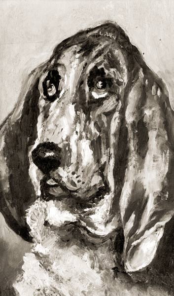 Head of a Dog Running van Henri de Toulouse-Lautrec