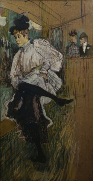Jane Avril dansant van Henri de Toulouse-Lautrec