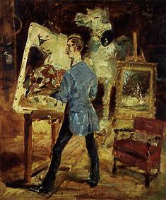 Der Maler René Princeteau in seinem Atelier van Henri de Toulouse-Lautrec