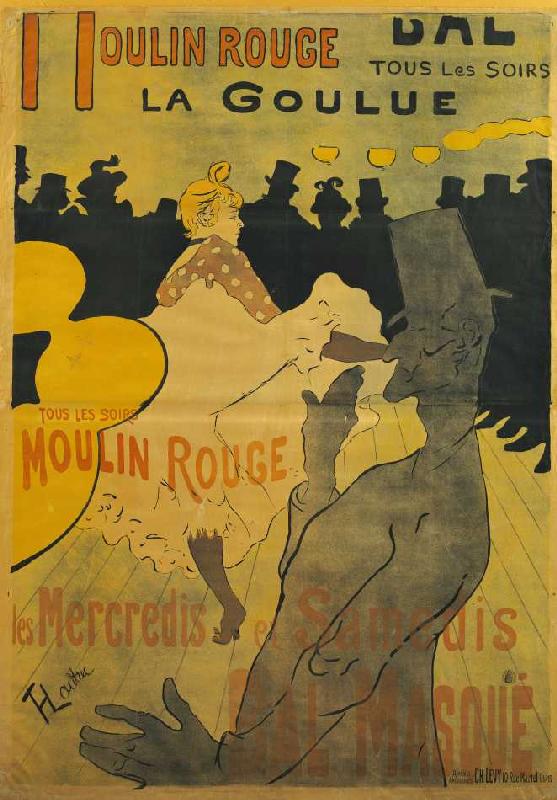 Moulin-Rouge, La Goulue van Henri de Toulouse-Lautrec