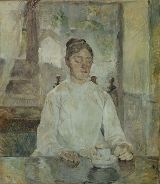 Mother at breakfast van Henri de Toulouse-Lautrec