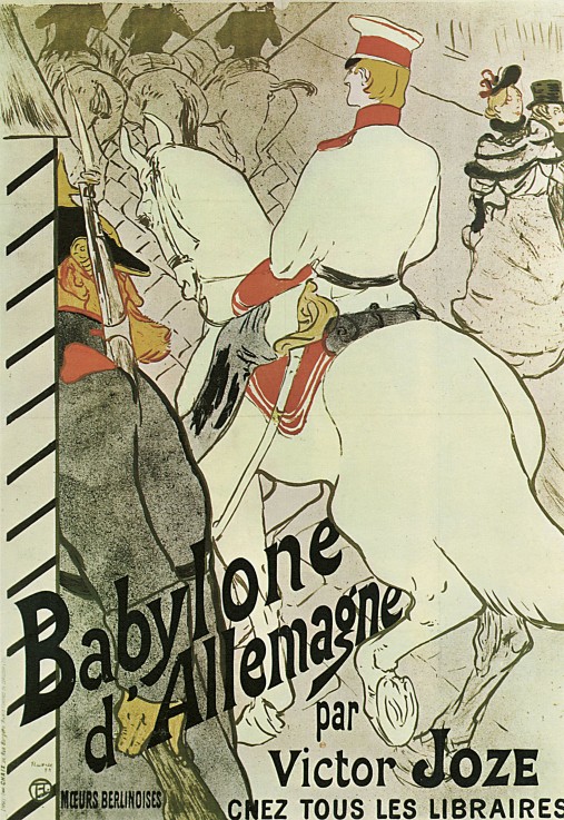 Poster to the Book "Babylone d'Allemagne" by Victor Joze van Henri de Toulouse-Lautrec