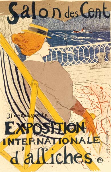 Poster advertising the ''Exposition Internationale d''Affiches'', Paris, c.1896 van Henri de Toulouse-Lautrec
