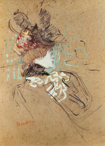 Profil einer Frau van Henri de Toulouse-Lautrec