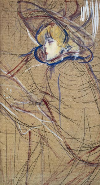 Profile of a Woman: Jane Avril van Henri de Toulouse-Lautrec