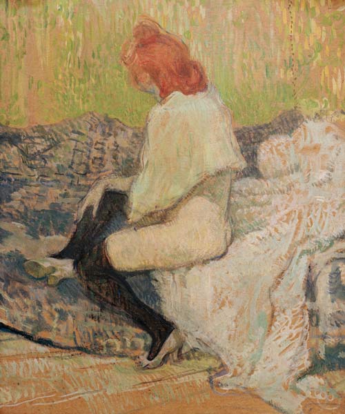 Red-haired woman van Henri de Toulouse-Lautrec