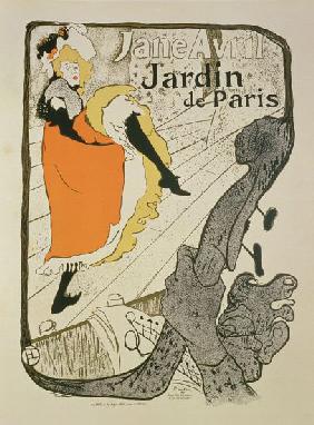 Reproduction of a poster advertising 'Jane Avril' at the Jardin de Paris
