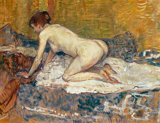 Red-Headed Nude Crouching van Henri de Toulouse-Lautrec
