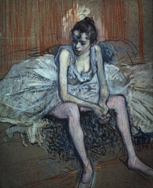 Sitting Dancer van Henri de Toulouse-Lautrec