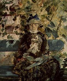Die Comtesse A.Toulouse-Lautrec (Mutter des Künstlers) beim Lesen im Garten