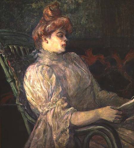 Woman Reading van Henri de Toulouse-Lautrec