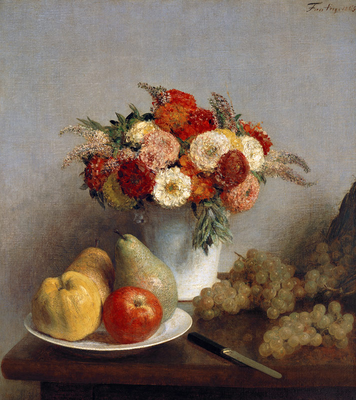 Blumen und Früchte van Henri Fantin-Latour
