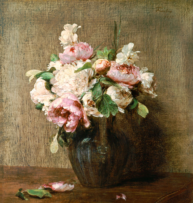 Pivoines Blanches et Roses, Narcisses van Henri Fantin-Latour