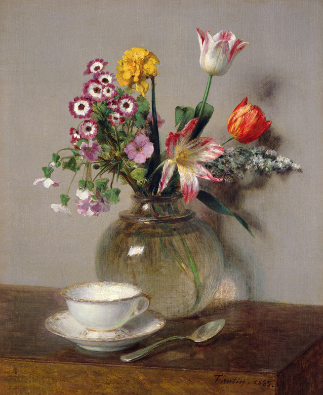 Spring Bouquet van Henri Fantin-Latour