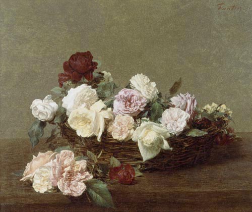 A Basket of Roses van Henri Fantin-Latour