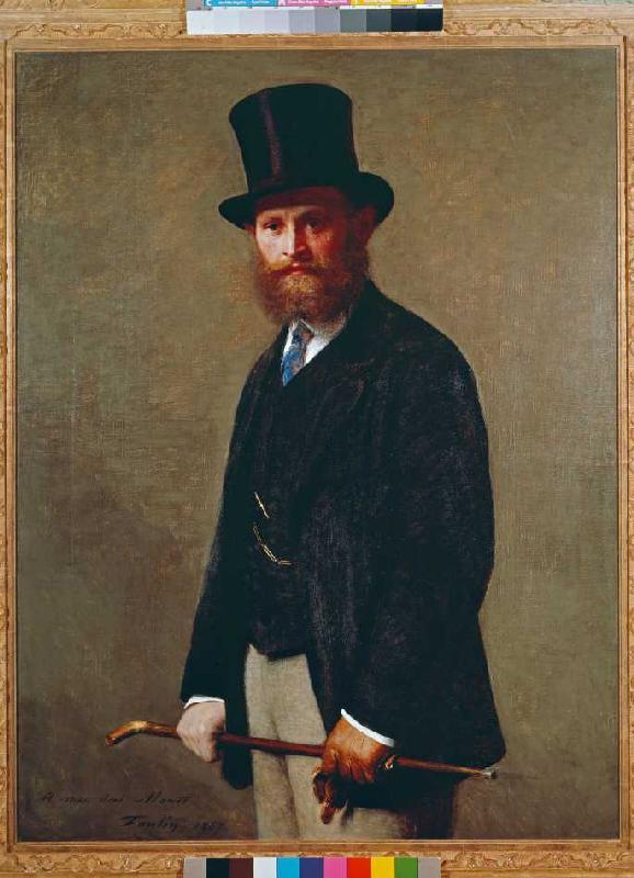 Portrait von Eduard Manet. van Henri Fantin-Latour