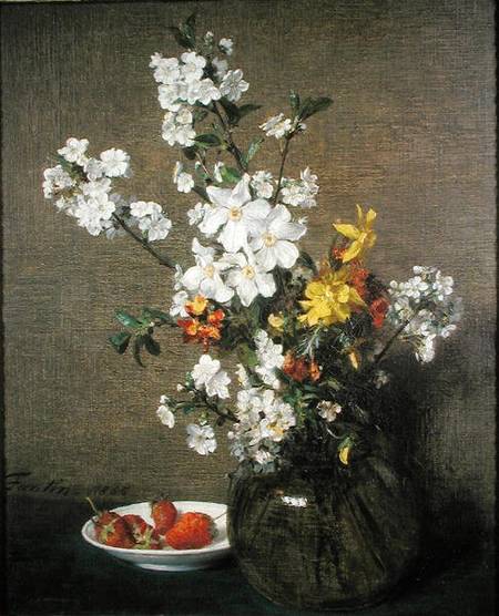 Spring Bouquet van Henri Fantin-Latour