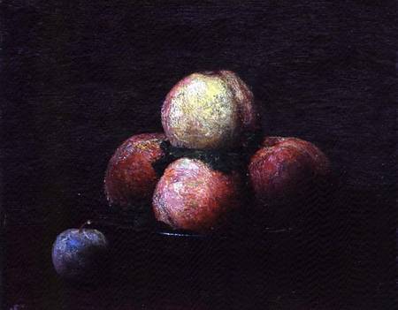 Still life of peaches and plums van Henri Fantin-Latour