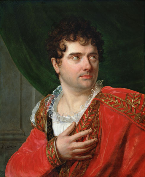 Portrait of Francois Joseph Talma (1763-1826) van Henri Francois Riesener