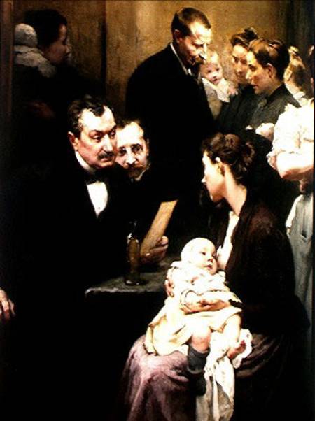 The Drop of Milk in Belleville: Doctor Variot's Surgery, the Consultation van Henri Jules Jean Geoffroy