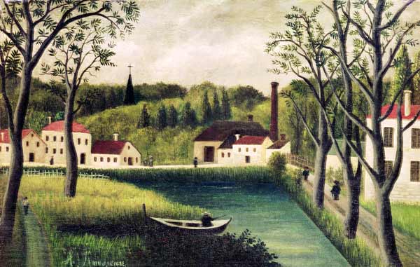 Landscape with a Fisherman van Henri Julien-Félix Rousseau