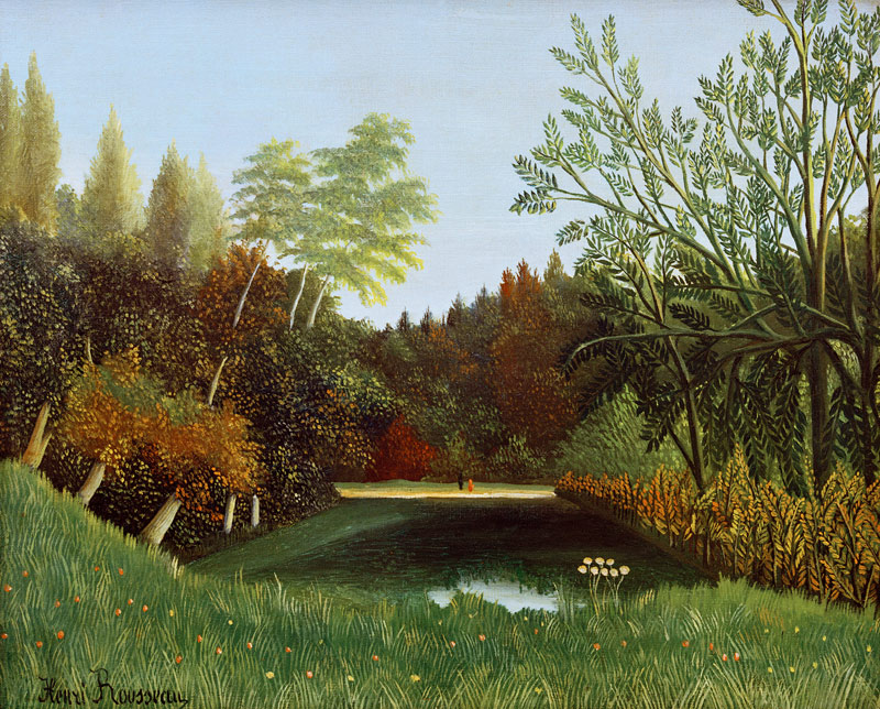 H.Rousseau, View of Bois de Boulogne van Henri Julien-Félix Rousseau