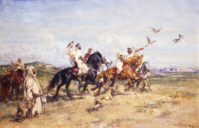 Die Falkenjagd van Henri Julien-Félix Rousseau