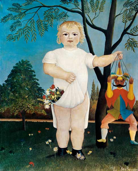 Kind mit Hampelmann van Henri Julien-Félix Rousseau