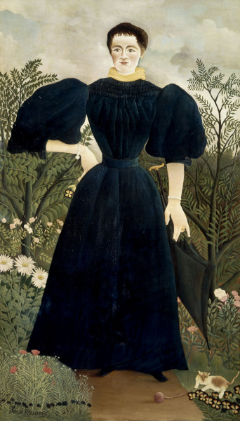 Rousseau,H./ Portrait de femme/ 1895-97 van Henri Julien-Félix Rousseau